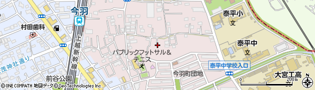 埼玉県さいたま市北区今羽町周辺の地図
