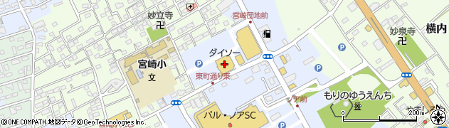 ダイソー野田パルノア店周辺の地図