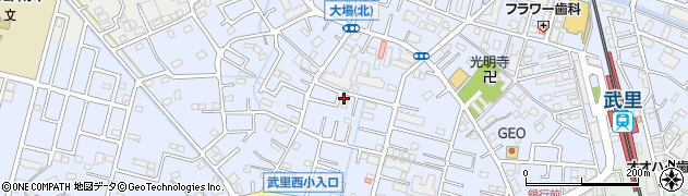 埼玉県春日部市大場周辺の地図
