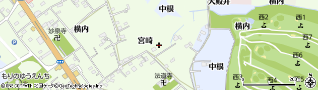 千葉県野田市宮崎周辺の地図