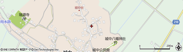 茨城県つくばみらい市城中268周辺の地図