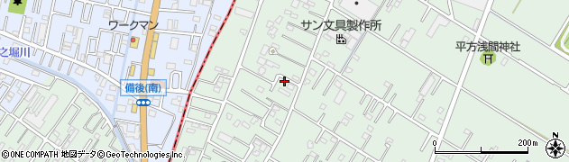 埼玉県越谷市平方124周辺の地図