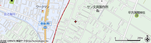 埼玉県越谷市平方120周辺の地図