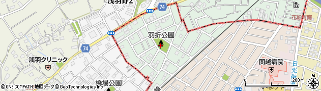 埼玉県鶴ヶ島市羽折町周辺の地図