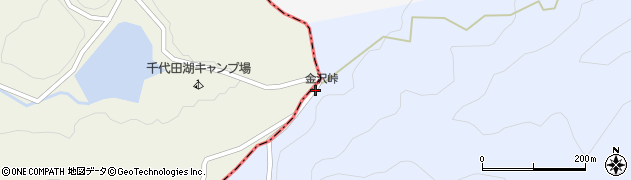 金沢峠周辺の地図