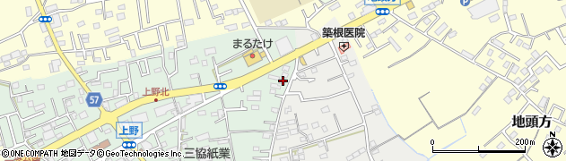 埼玉県上尾市上野257周辺の地図
