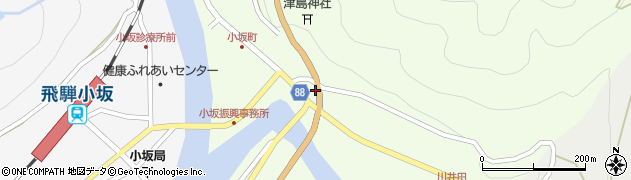 小坂大橋周辺の地図