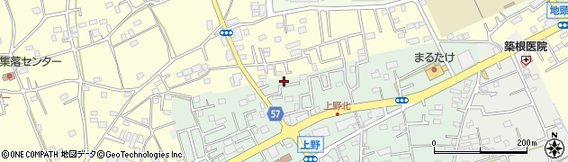 埼玉県上尾市上野50周辺の地図