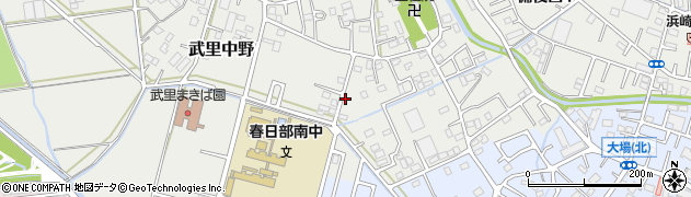埼玉県春日部市武里中野159周辺の地図
