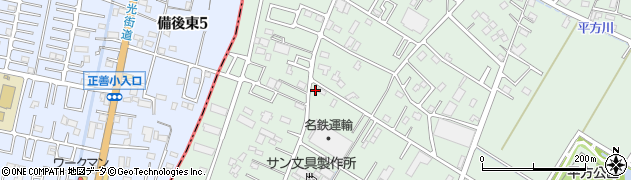 埼玉県越谷市平方3184周辺の地図