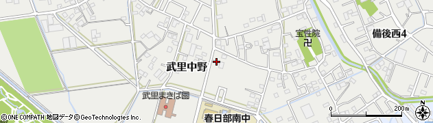 埼玉県春日部市武里中野356周辺の地図
