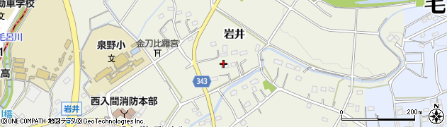 埼玉県入間郡毛呂山町岩井周辺の地図