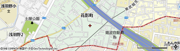 埼玉県坂戸市花影町周辺の地図