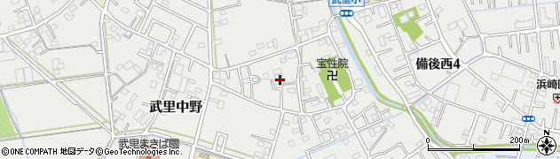 埼玉県春日部市武里中野179周辺の地図