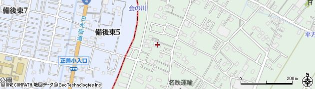 埼玉県越谷市平方185周辺の地図