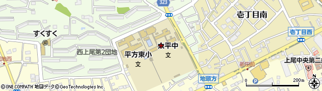 上尾市立　太平中学校さわやか相談室周辺の地図