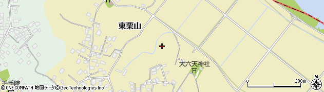 茨城県つくばみらい市東栗山周辺の地図