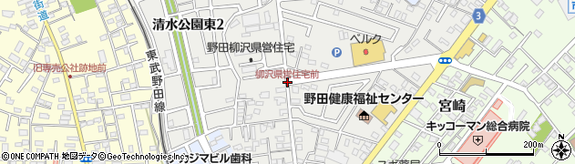 柳沢県営住宅前周辺の地図