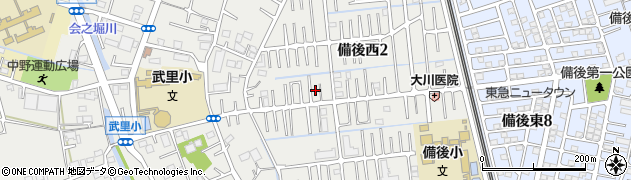 埼玉県春日部市備後西周辺の地図