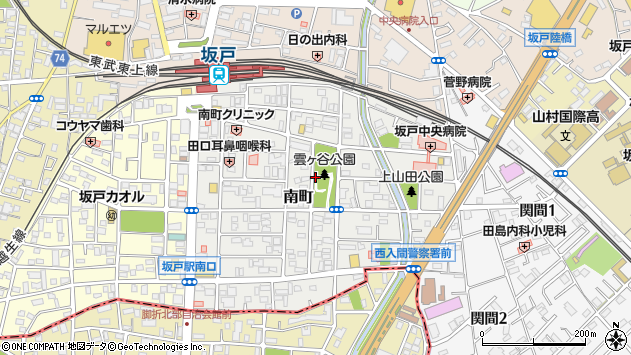 〒350-0233 埼玉県坂戸市南町の地図