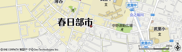 埼玉県春日部市武里中野281周辺の地図