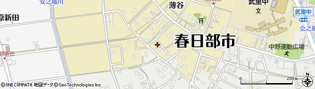 埼玉県春日部市薄谷108周辺の地図