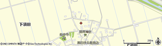 茨城県稲敷市下須田周辺の地図