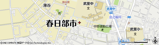 埼玉県春日部市薄谷70周辺の地図