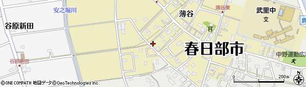 埼玉県春日部市薄谷185周辺の地図