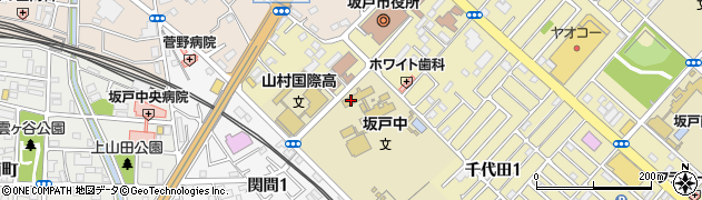 坂戸市立坂戸中学校　さわやか相談室周辺の地図