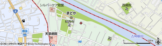 埼玉県越谷市平方302周辺の地図