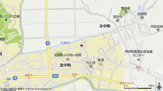 〒916-1237 福井県鯖江市北中町の地図