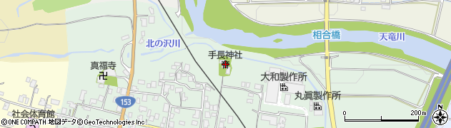 手長神社周辺の地図