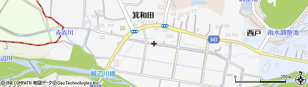 埼玉県毛呂山町（入間郡）箕和田周辺の地図