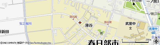 埼玉県春日部市薄谷300周辺の地図