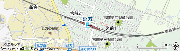 延方駅周辺の地図