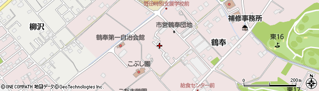 千葉県野田市鶴奉周辺の地図