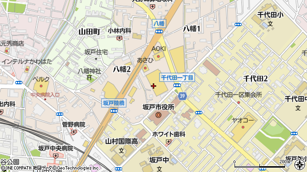 〒350-0223 埼玉県坂戸市八幡の地図