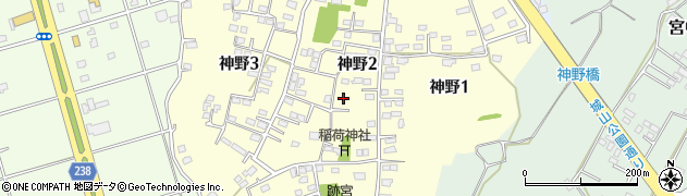 茨城県鹿嶋市神野周辺の地図