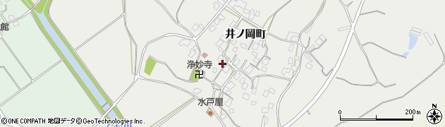 茨城県牛久市井ノ岡町周辺の地図