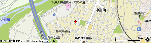 埼玉県坂戸市中富町周辺の地図