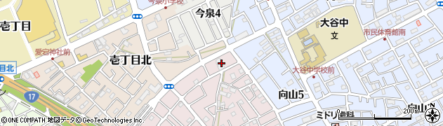 埼玉県上尾市壱丁目東14周辺の地図