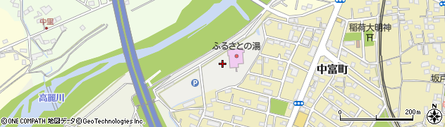 埼玉県坂戸市粟生田周辺の地図