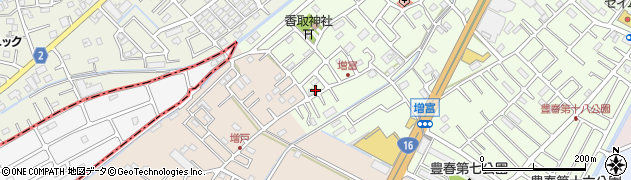 埼玉県春日部市増富76周辺の地図