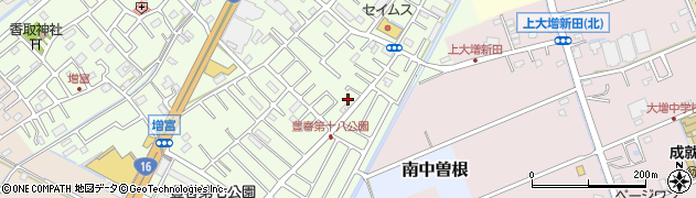 埼玉県春日部市増富376周辺の地図