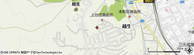 埼玉県越生町（入間郡）越生周辺の地図