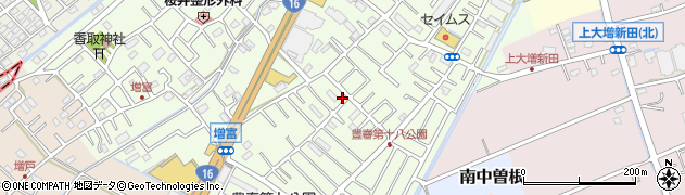 埼玉県春日部市増富303周辺の地図