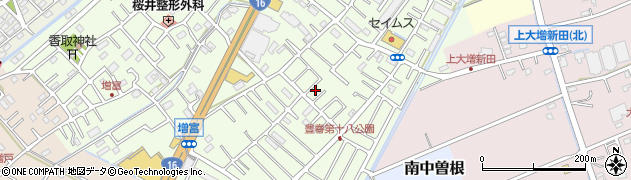 埼玉県春日部市増富387周辺の地図