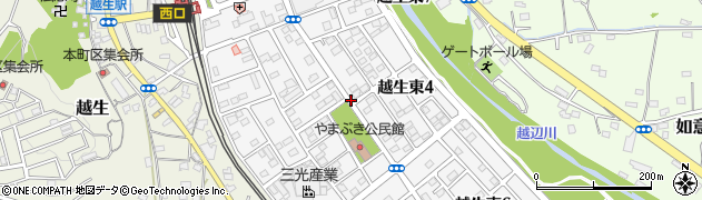 埼玉県越生町（入間郡）越生東周辺の地図