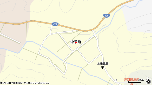 〒910-2464 福井県福井市中手町の地図